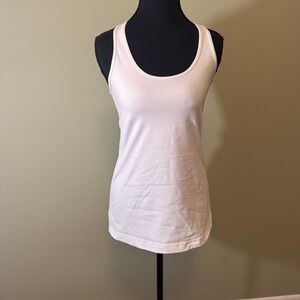 Lululemon Tank Top Womens White Racerback Stretch Gym Run‎ Athletic Size 6